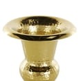thumbnail image 4 of DecMode 11" Goblet Inspired Hammered Gold Aluminum Metal Vase, 4 of 9