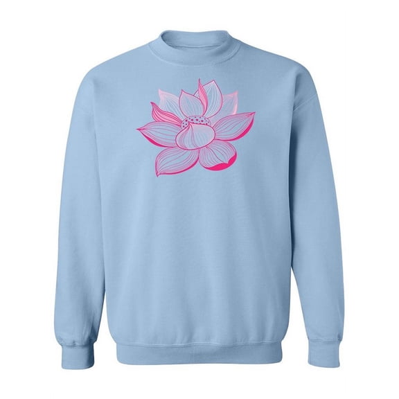 Pink Lotus Flower Sweatshirt Women -Image by Shutterstock, Female Large