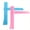 Blue+Pink, variant on 1 Set Cake Adjustable Height Scraper Smoother, Cake Top Decorator Modelling Tools, 9.29x8.27inch
