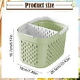 thumbnail image 3 of Plastic Storage Basket with Handle, Portable Shower Caddy with Drain Tray, Tote Organizer Basket Bin for Bathroom Kitchen Dorm Room Bedroom, 1 Pcs, 10.73x7.48x6.57", 3 of 7