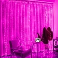 thumbnail image 5 of Curtain Light USB LED String Fairy Garland for New Year Christmas Party Wedding Birthday Bedroom Ramadan Easter Home Decoration (Pink Light,USB-3Mx2M 200LEDs), 5 of 7