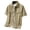Khaki, variant on Cargo Shirt for Men Short Sleeve Multi-Pocket Summer, Casual Button Down Shirt Tops, Grey