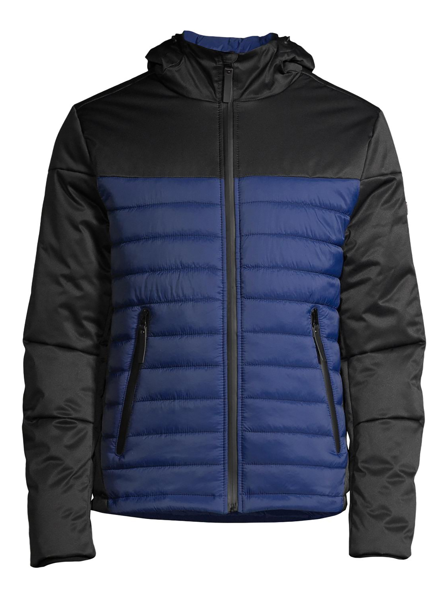 Swiss Tech Men's Hooded Softshell Quilted Mixed Media Jacket - image 5 of 7