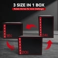 thumbnail image 2 of BalanceFrom 3-in-1 Plyometric Jump Box, Non-Slip Surface Adjustable Workout Equipment, Red, 2 of 6