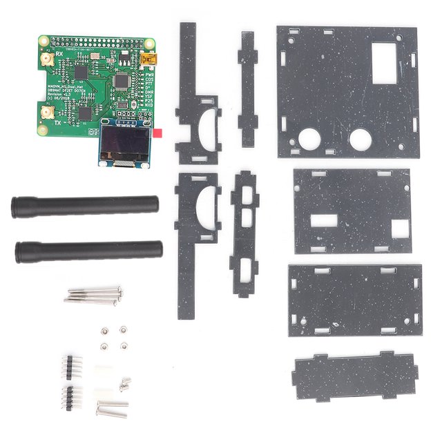 Kit de carcasa de antena para módulo de punto de acceso dúplex para Raspberry Pi MMDVM OLED (carcasa negra)