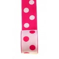 thumbnail image 1 of Ribbon Bazaar Reversible Grosgrain Polka Dots 1-1/2 inch Pink White 20 yards Ribbon, 1 of 1