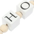 thumbnail image 4 of tassel beads string Wood Home Letters Block Bead Garland with Tassels Tiered Tray Ornament Beaded Garland for Tiered Tray(17.72X1.18X1.18Inch), 4 of 10