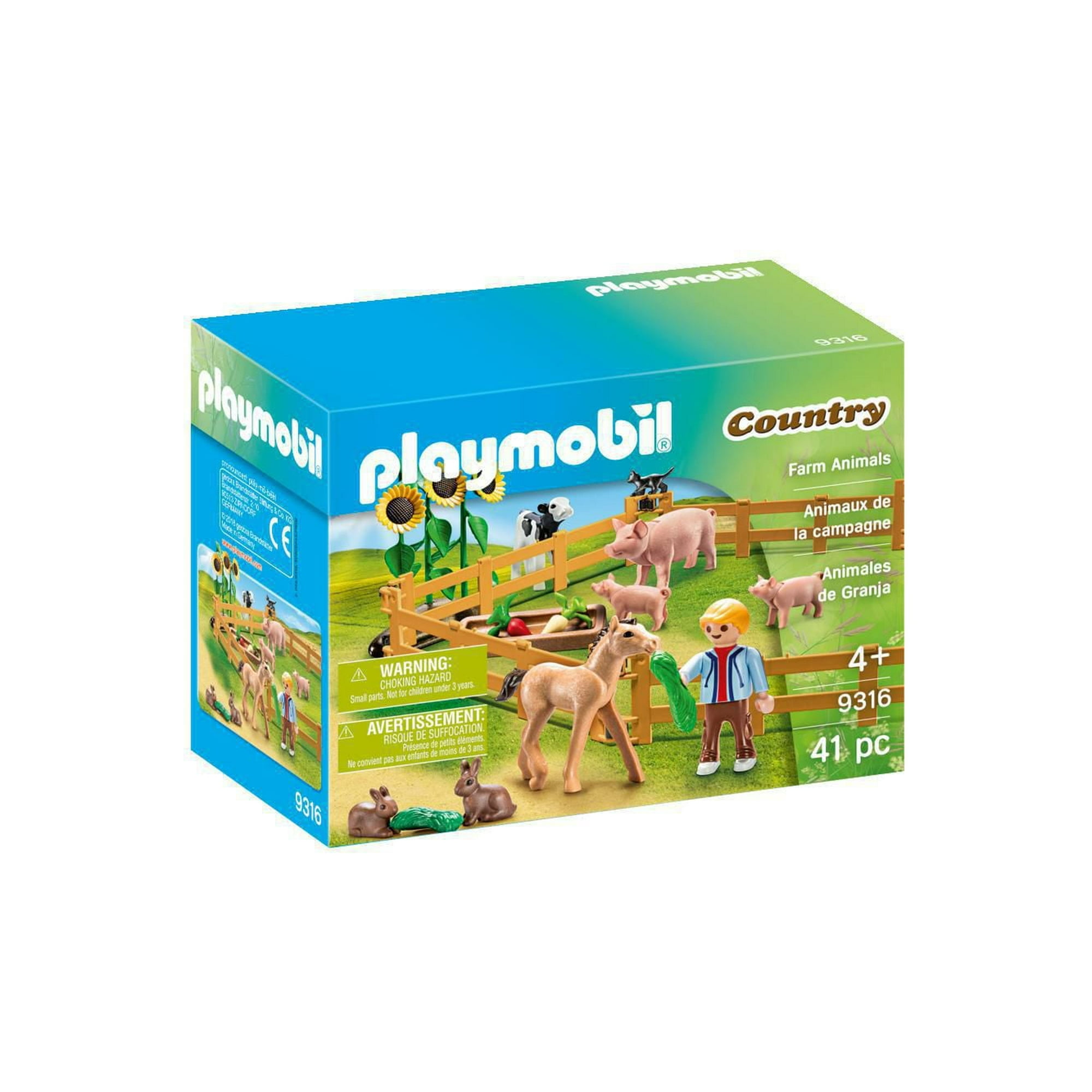 Lot De Figurines Animaux Playmobil - Chevaux, Chien, Singe, Chat, âne, Hérisson