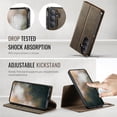 thumbnail image 4 of Dteck for Samsung Galaxy S26 Detachable Wallet Case with Card Holder, 2 in 1 PU Leather Flip Folio with RFID Blocking Stand Shockproof Phone Cover,Coffee, 4 of 6