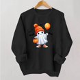 thumbnail image 5 of Jsaierl Womens Halloween Sweatshirts Plus Size Ghost Graphic Pullovers Fall Loose Fit Crewneck Long Sleeve Sweater Tops Halloween Party Supplies, Sizes S-2XL, 5 of 6