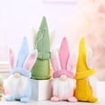 thumbnail image 6 of Set of 4 Easter Bunny Gnomes with Knit Hats Spring Home Decor, Handmade Plush Figurines for Festive Decoration, 6 of 8