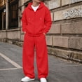 thumbnail image 4 of Evdexr 2 Piece Zip Up Sweatsuits for Men 2026 Long Sleeve Oversized Hooded Tops & Pants Sets Winter Trendy Athletic Outfits Loose Fit Baggy Tracksuits with Pockets M, 4 of 5