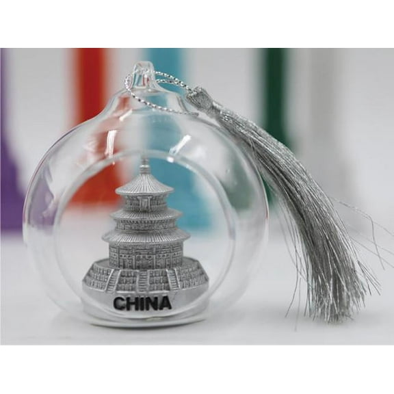 Glass  ornament of  China keepsake Christmas Ornaments 3 inches