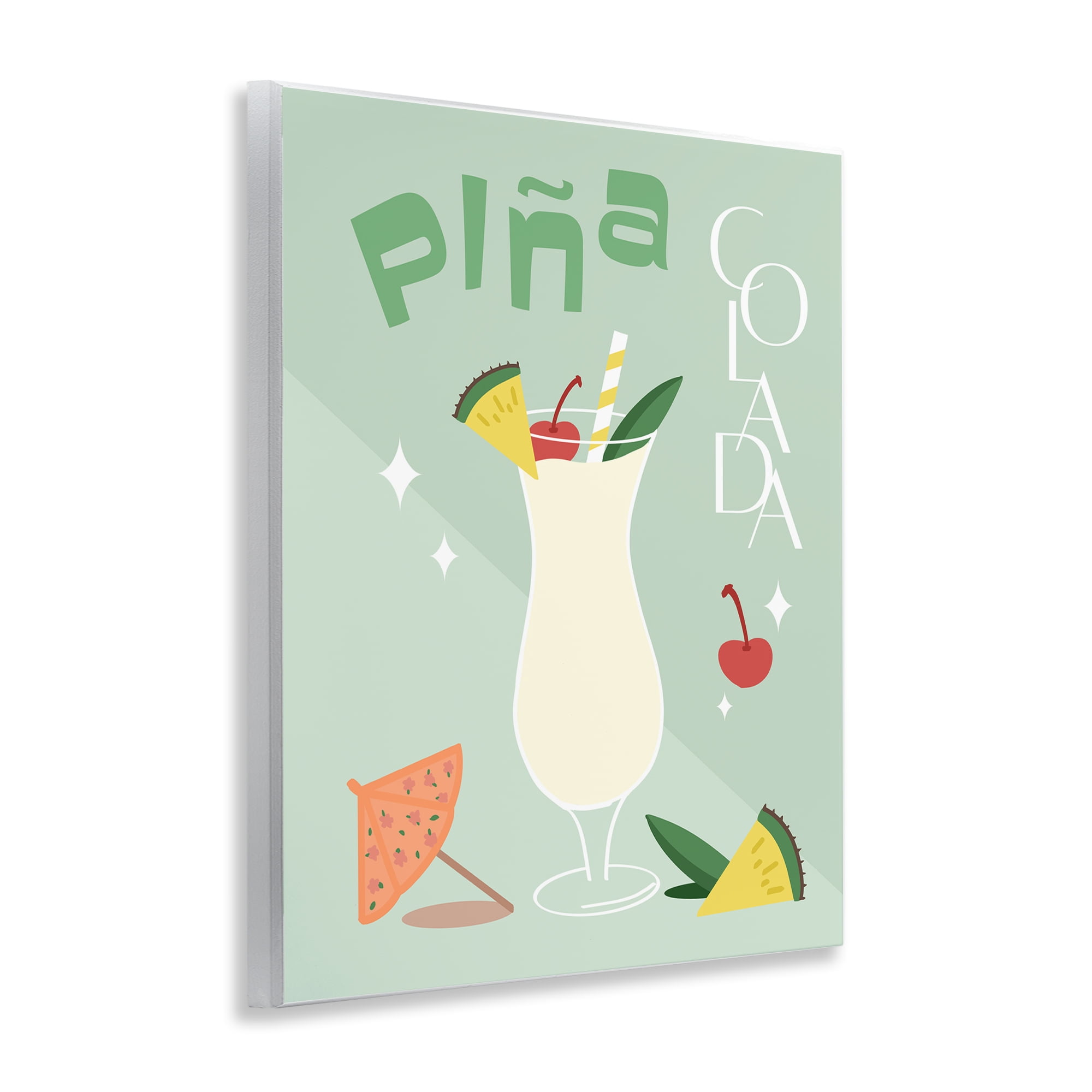 Stupell Industries Pina Colada Typography Food & Beverage Painting Unframed Art Print Wall Art, 11 x 14