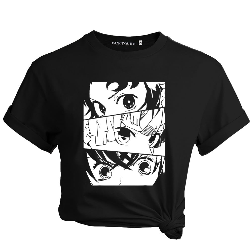 Feira De Vaidade Feira De Vaidade Anime Demon Slayer T Shirt Anime Eyes Printed T Shirt Short Sleeve Tops Walmart Com Walmart Com
