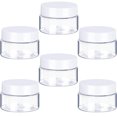 thumbnail image 2 of YUANOU 30ml / 40ml / 50ml / 60ml / 80ml Pot en Plastique Transparent avec Couvercles Remplissables Pot de Récipients Cosmétiques Vides pour le Stockage de Voyage Maquillage, Ombre à Paupières, Poudre, Bijoux (Blanc) 50ml, 2 of 7