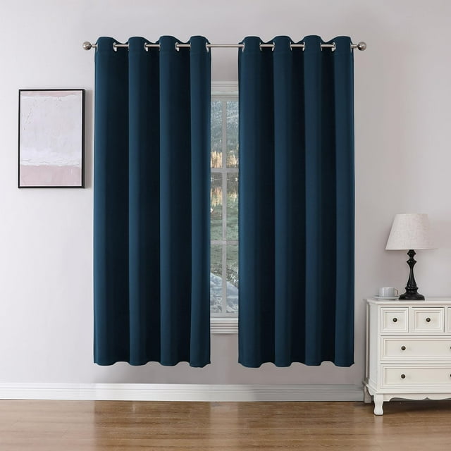 Cortina Joydeco Azul Marino 2 Paneles 132x160 cm Térmica