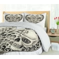 thumbnail image 5 of Ambesonne Colorful Duvet Cover Sets, Twin Heart Design, 2-Queen, Black Cream, 5 of 6