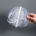 thumbnail image 5 of Cesta colgante gris para la ropa sucia, cesta de malla plegable, cesta de tela sucia con asa de transporte, cestas de malla para puerta, cesta de tela maga, 5 of 5
