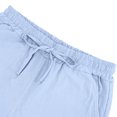 thumbnail image 4 of Mgmyaa Men's Linen Casual Board Shorts Classic Fit Drawstring Elastic Waist Shorts with Pockets, 4 of 8
