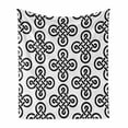 thumbnail image 1 of Celtic Soft Flannel Fleece Throw Blanket, Old-Fashion Irish Knot Motifs in Symmetric Regular Design European Culture Theme, Cozy Plush for Indoor and Outdoor Use, 70" x 90", Black White, by Ambesonne, 1 of 6
