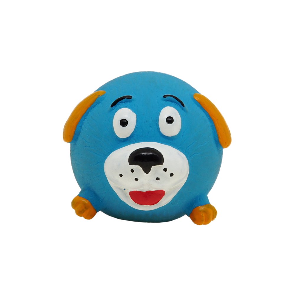 rubber blue dog animal ball toy for dogs 3" mixed animals