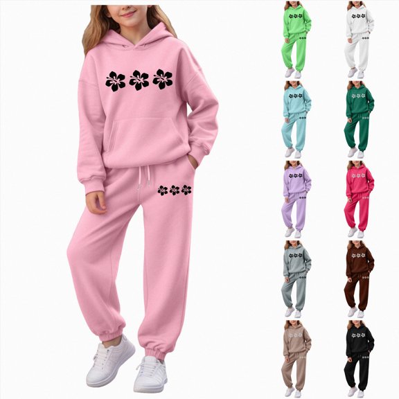 5-6 Years Child Baby Outfit Girl Long Sleeve Pullove and Pants Set 2Pcs Fall Winter Back to School Clothes 6-12 Months 12-24 Months 2T 3T 4T 5T 6T 7T 8T 9T Children,Coffee Outfit