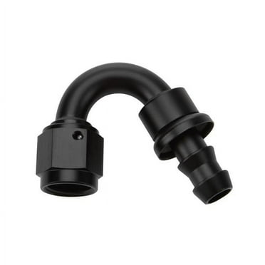 Allstar Performance ALL49475, Pushlock Hose End Black 150 Deg Elbow -12 0