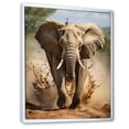 thumbnail image 2 of Designart "Photography of Racing African Elephants II" Animals Floater Framed Canvas Art Print, 2 of 7