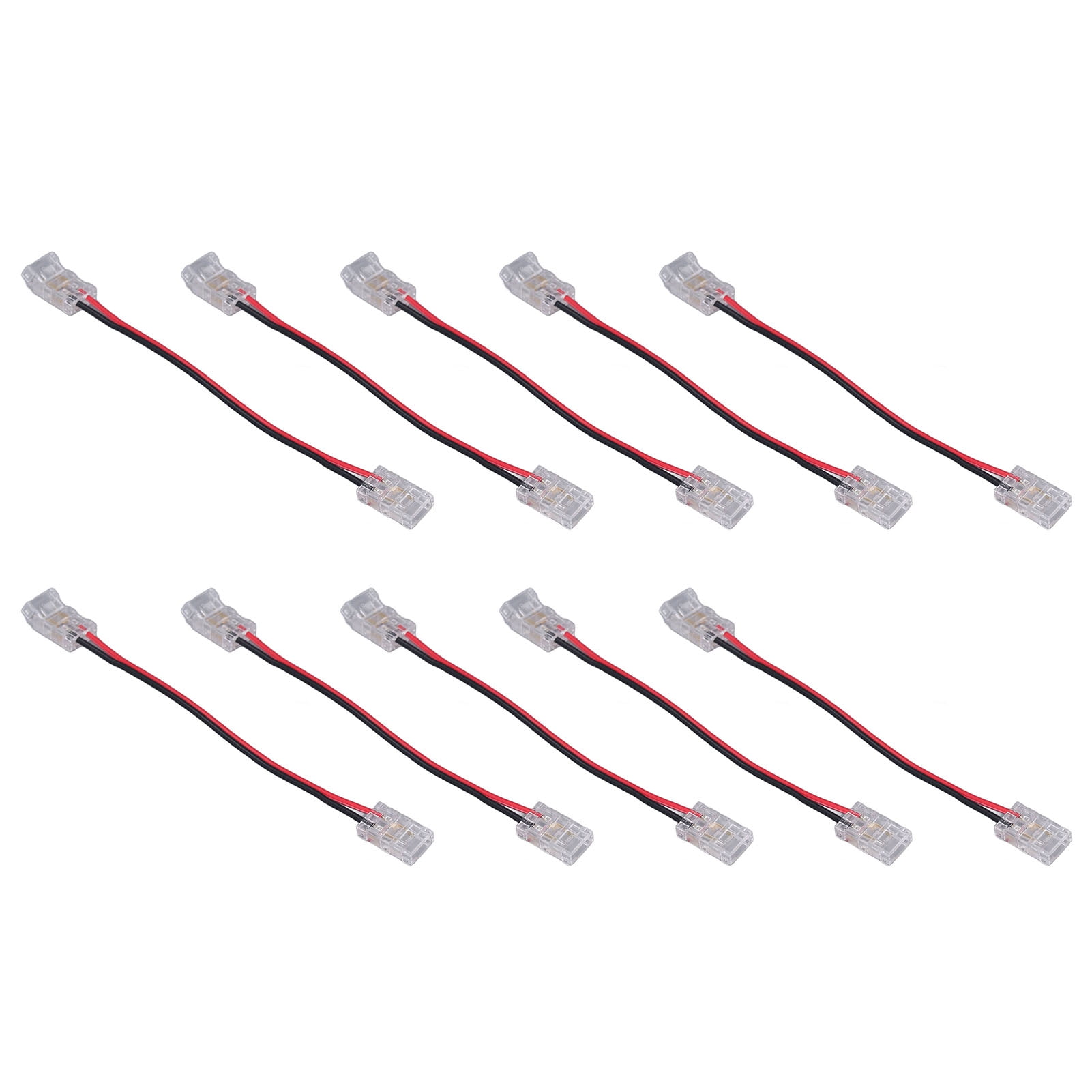 COB Strip Light Connector, Quick COB Connector Reusable DIY 10pcs 2Pin PC For Kitchen For Office