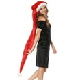 thumbnail image 2 of ZQUUVOU Santa Elf Hat for Women Men Plush Novelty Funny Striped Christmas Hats Long Tail Adult Christmas Party Accessory Red, 2 of 7