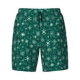 thumbnail image 4 of Lsque Mens Swim Trunks Christmas Snowflakes Pattern - Bathing Suit Compression Liner - Beach Swim Shorts Swimwear - (S-3XL) - Stretch Quick Dry -Large, 4 of 9