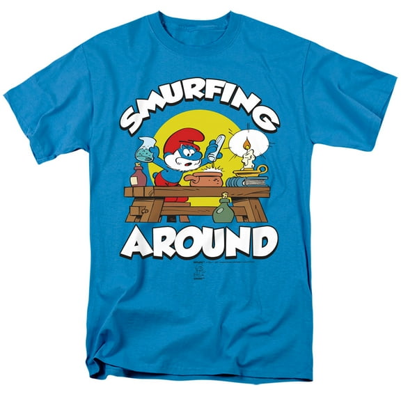Smurfs Papa Scene Unisex Adult T Shirt