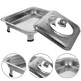 thumbnail image 2 of 1pc Stainless Steel Buffet Dish Dish Tray Rectangular Canteen Basin with Cover, 2 of 9