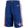 thumbnail image 2 of Youth Nike Royal Philadelphia 76ers 2020/21 Swingman Shorts - Icon Edition, 2 of 5