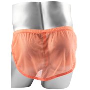 TANBOM Men's Lightweight Nylon Mesh Underwear Black/Orange/Yellow M 3-pack