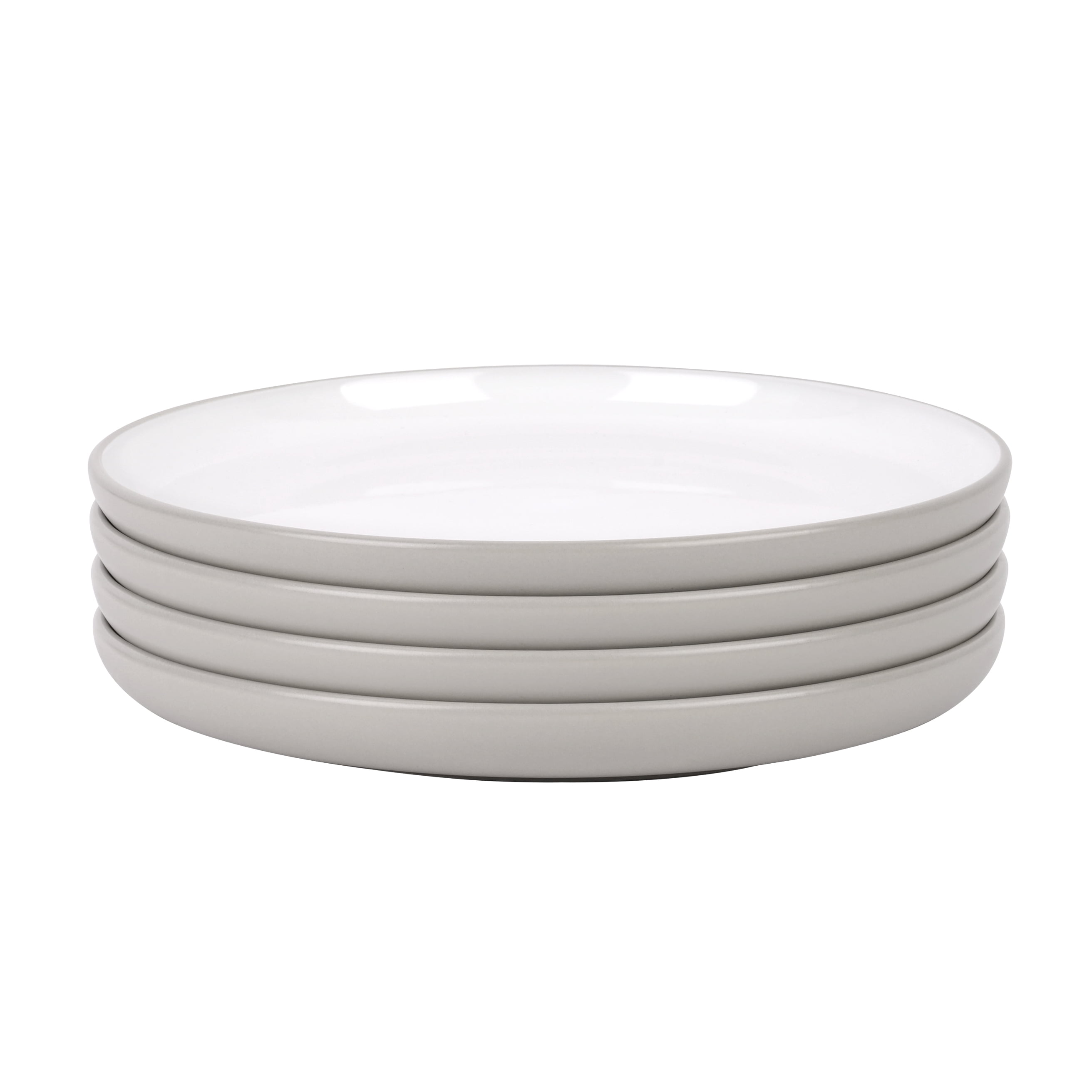 Mainstays Two Tone Tan Ceramic Dinner Plate