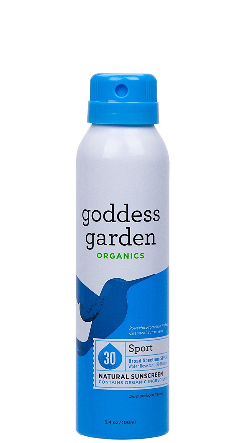 Goddess Garden Sport SPF 30 Natural Sunscreen, Continuous Spray, 3.4 Ounce