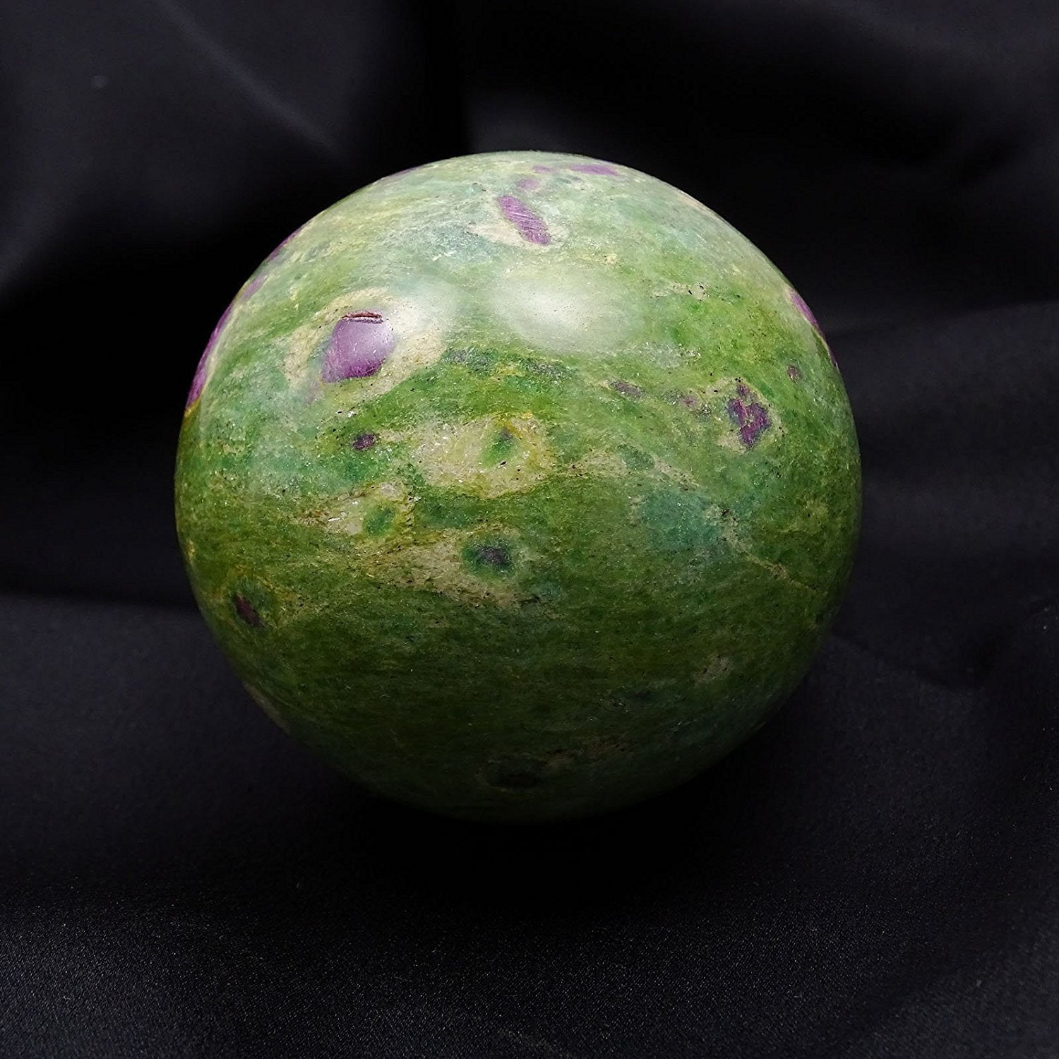 HARMONIZE Mini Sphere Ball Balancing Green Reiki Healing Stone Ruby Fuchsite Table Decor Gift