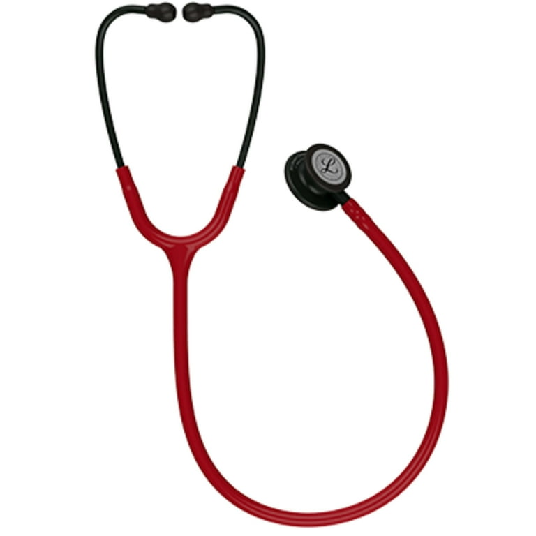 3M Littmann Classic III Stethoscope, Black-Finish Chestpiece, stem