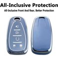 thumbnail image 3 of Key Fob Cover Compatible with Chevy Camaro Cruze Equinox Malibu Traverse Blazer Volt Bolt Sonic Trax Keychain Case Holder Protector,Blue-single Set, 3 of 6