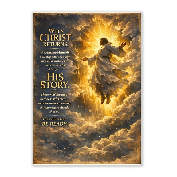 500-Piece Adult Wood Jigsaw Puzzle, Jesus Christ Returning in Clouds with Inspirational Quote Art, Stress-Relieving, Relaxing Family Activity, Home Wall Decoration, Eco-Friendly, 20.5x15in