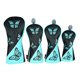 thumbnail image 5 of 4 Uds. Fundas de cabeza para palos de Golf, Protector de eje de Golf, funda protectora para tacos de Golf, cubiertas de cabeza híbridas de Golf resist negro, 5 of 8