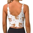 thumbnail image 3 of Lsque Squirrel Giving A Gift Printed Women'S Sports Bra, Compression, Moisture Wicking, High-Impact Sports Bra For Women,Supportive sports bra-X-Large, 3 of 9