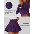 thumbnail image 5 of Pinspark Pleated Skirts for Women High Waisted Tennis Skort with Shorts Tummy Control Golf Skorts Quick Dry Skater Skirt, 5 of 6