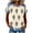 #0113-Beige, variant on Pounoo Casual Tops for Women Boho Floral Print Waffle Knit Denim Patchwork Print Tees Soft Comfy Summer Weekend Shirts Gift