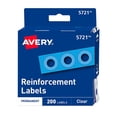thumbnail image 1 of 200pzs Etiquetas Refuerzo Hoja Adhesivo Avery 5721 Transparente Carpeta Papeleria Oficina, 1 of 1