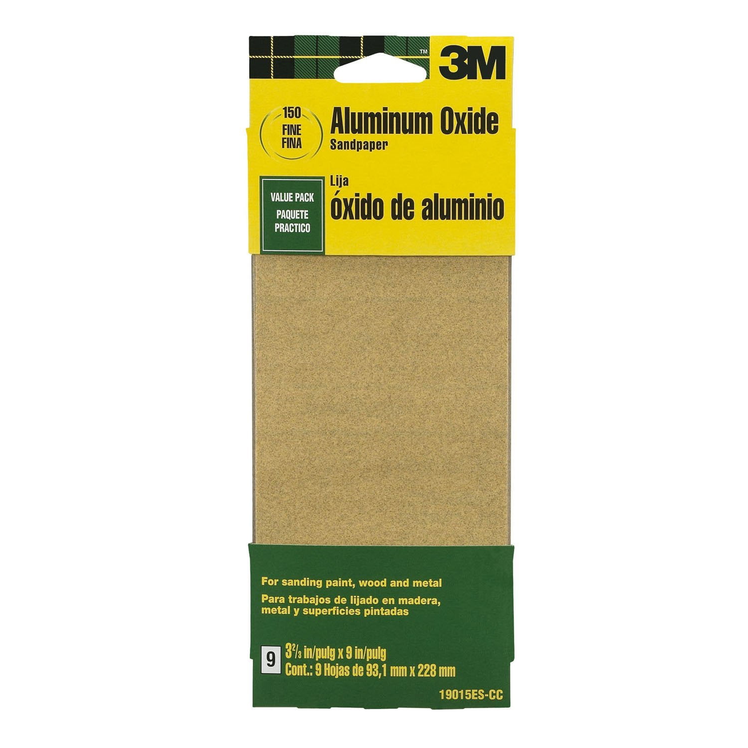 Pack of 2 Assorted Grit 3-2//3-Inch by 9-Inch 3M 9019 General Purpose Sandpaper Sheets