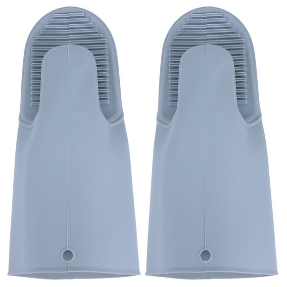 2Pcs Silicone Oven Gloves Household Oven Mitts Microwave Mitts Heat Resistant Mittens