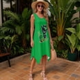 thumbnail image 3 of FUIALDOLG Womens Black Cat Dress St Patrick Day Dresses Summer Sleeveless Sundress with Pocket Holiday Party A-line Asymmetric Skirt Cosplay Costume,L, 3 of 7
